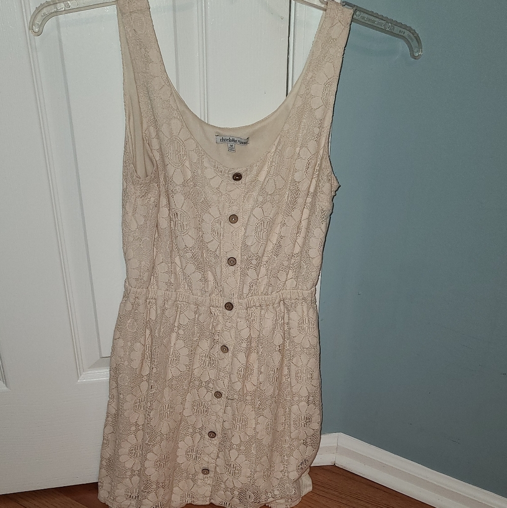 Off White Lace Floral Dress Charlotte Russe